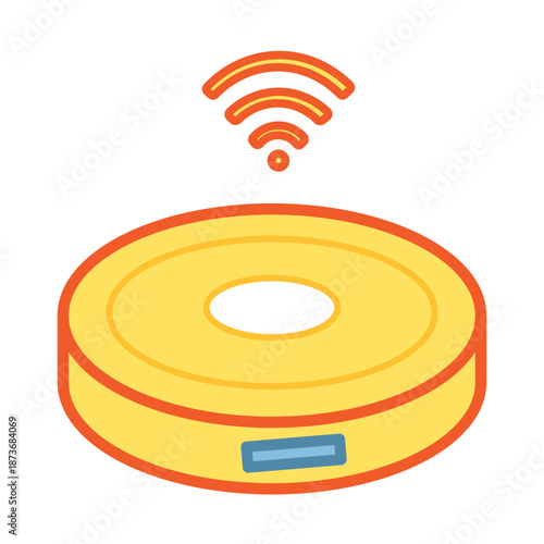 Automatic robotic vacuum cleaner with wireless signal for smart floor cleaning