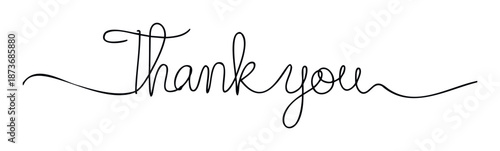 Elegant handwritten thank you message expressing gratitude and appreciation, perfect for personal messages, business communications, greeting documents, and customer relations.