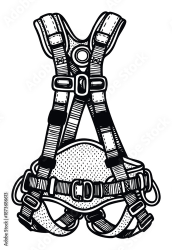 Essential fall protection safety harness for construction workers or outdoor adventurers needing reliable personal protective equipment for elevated tasks or challenging activities