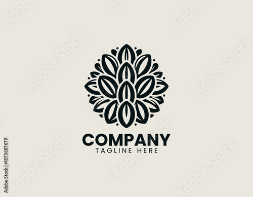 Pumpkin seeds symbol is arranged as clean black vector logo illustration