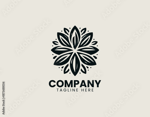 Sunflower seeds symbol is arranged as clean black vector logo illustration
