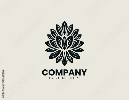 Sunflower seeds symbol is arranged as clean black vector logo illustration