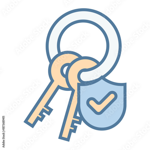 Multiple keys representing secure credentials and data encryption access