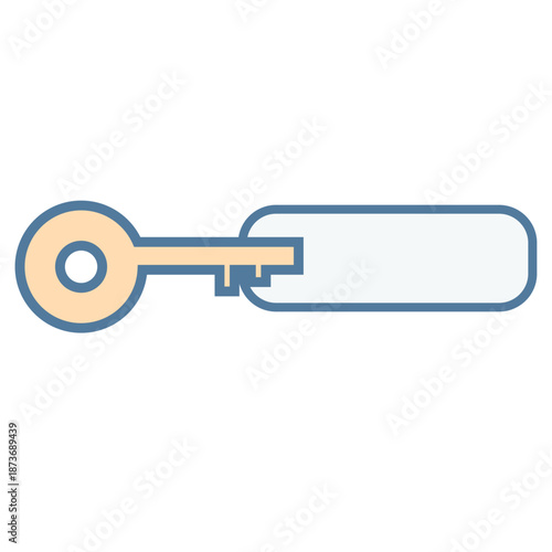 A traditional key symbol representing the master password for data access