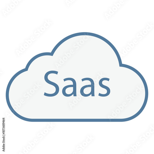 Cloud symbol with internal circuitry representing a software as a service platform