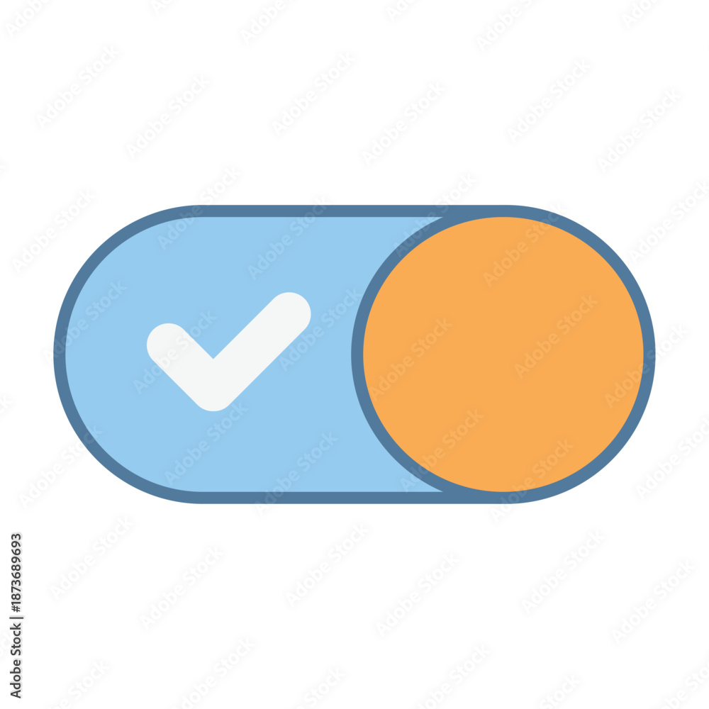 Fototapeta premium Modern on and off toggle switches representing system activation and power