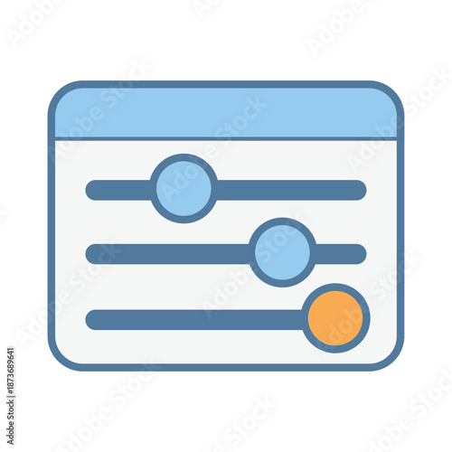Horizontal toggle sliders representing user interface adjustments and control settings
