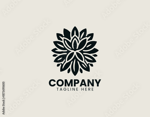 Sunflower seeds symbol is arranged as clean black vector logo illustration