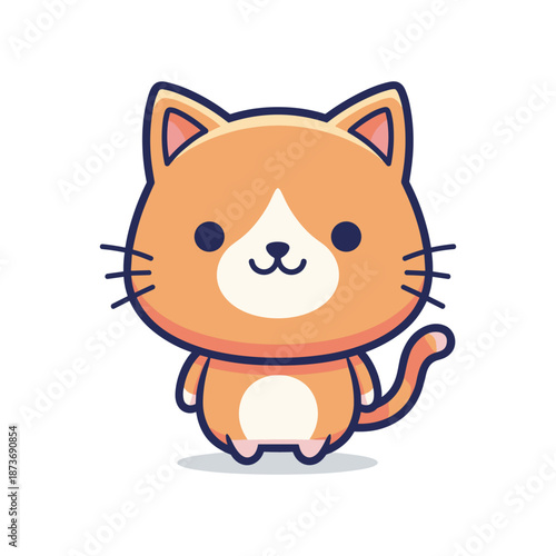 Adorable Cartoon Cat Illustration