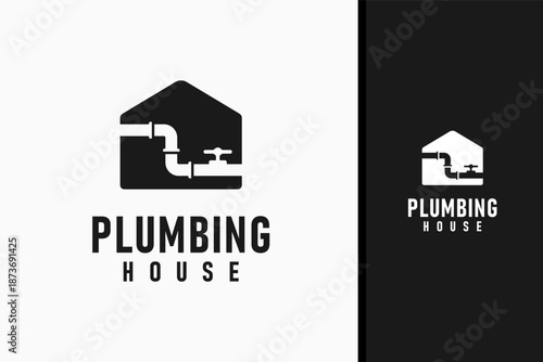 House plumbing logo symbol icon design