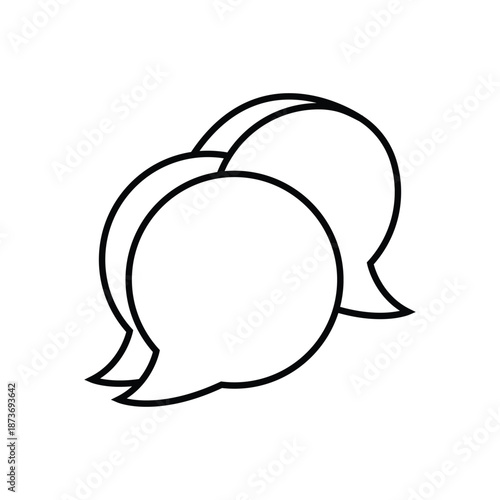 Editable chat bubbles icon representing clear communication and interactive discussion, enabling users to ask, answer, and provide feedback for collaborative solutions and teamwork