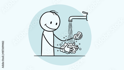 A funny cartoon vector illustration of an abstract background with an egg and a businessman hand holding a medicine sign for health