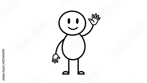 A funny cartoon character illustration of a smiling boy and a cute baby animal vector drawing designed with love and art for a fun person