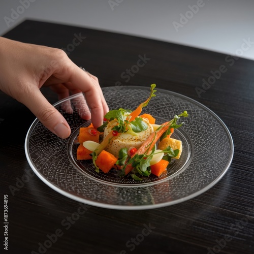 Gourmet dish presentation