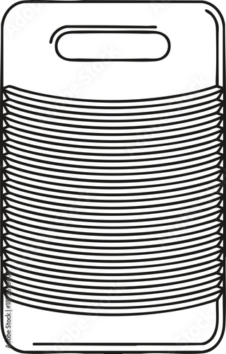 vector illustration of a washboard