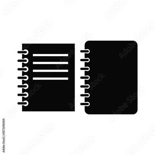 Notebook stationery silhouette icon