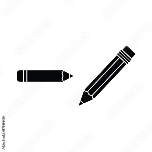 Pencil stationery silhouette icon