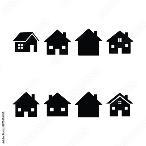 Home house building silhouette icon