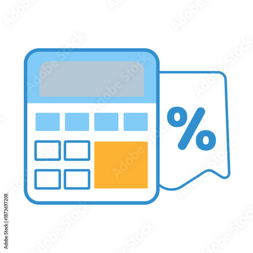 Statistical bar graph with a percentage symbol representing interest rate trends