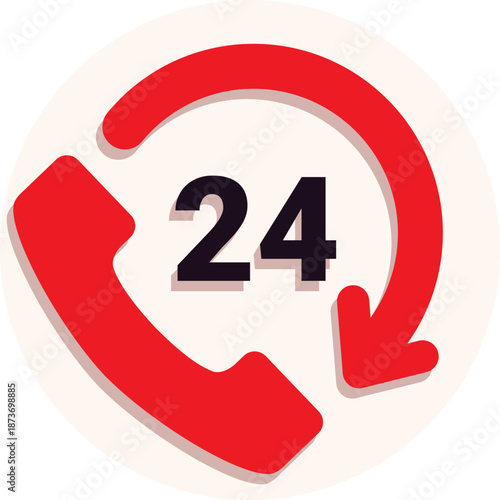 24 Hour Support Icon