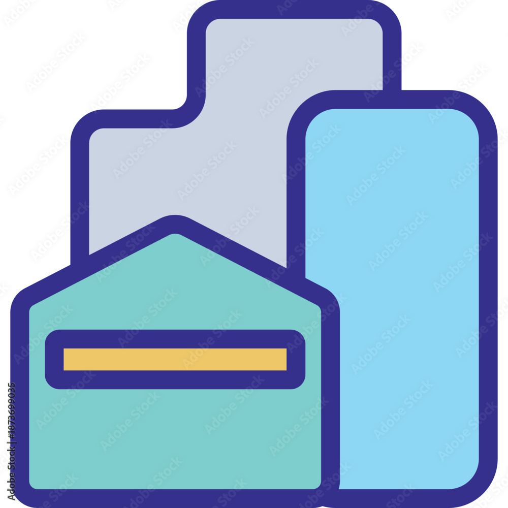 Fototapeta premium Abstract building icons