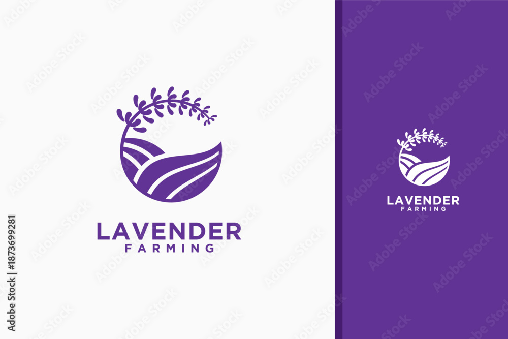 Obraz premium Lavender farm logo symbol icon design