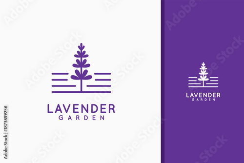 Lavender garden logo symbol icon design