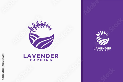 Lavender farm logo symbol icon design