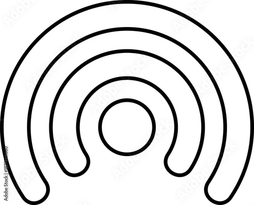 WiFi wireless internet signal icon isolated black symbol representing connectivity network communication technology hotspot vector illustration design