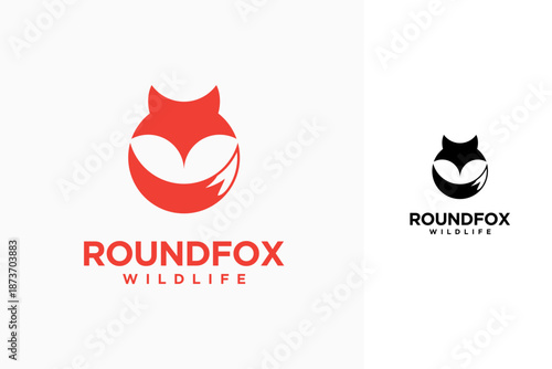 Circle fox logo symbol icon design