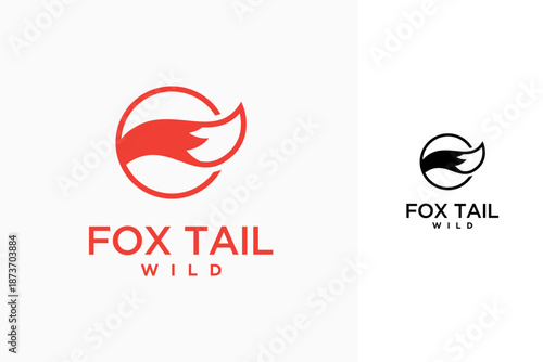 Fox tail logo symbol icon design