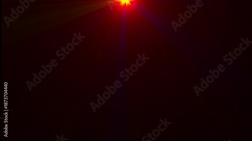 glowing sun rays light effects background with shining star and flashing light motion graphics
