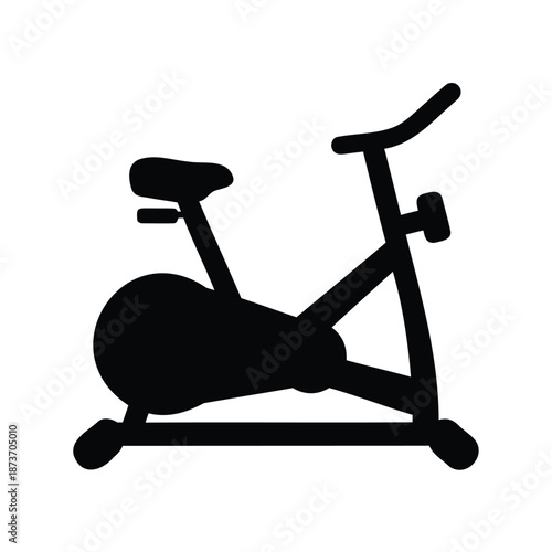 Silhouette of an exercise bike, a symbol of fitness and healthy lifestyle