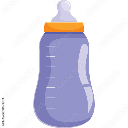 Baby bottle with measurement markings
