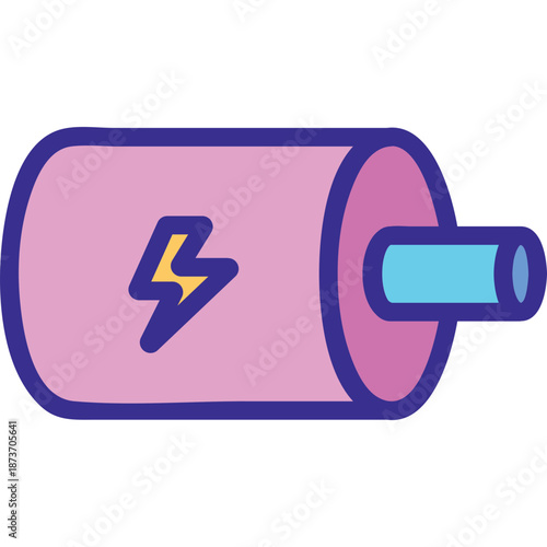 Battery Icon with Lightning Bolt