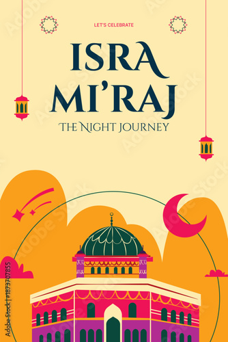 Isra Miraj Islamic Event Poster Design