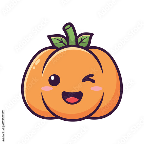 Cute Cartoon Orange Character Illustration