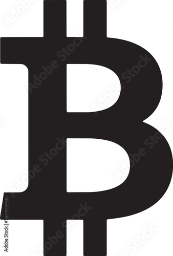 Bitcoin currency symbol icon representing digital cryptocurrency finance trade concept