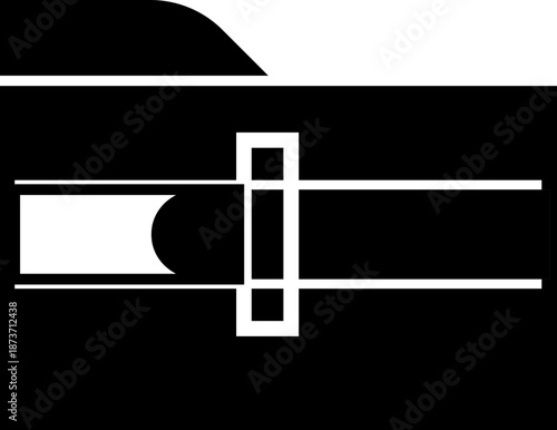 Compression Icon - Minimalist Symbol of Safety, Containment, and Secure Fastening for UI and Utility Design