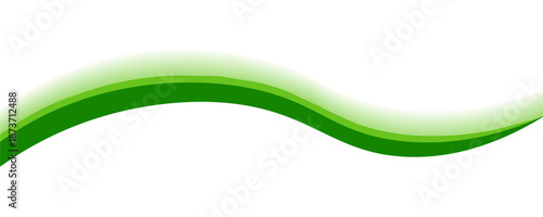 Abstract White and Green wave wide background banner