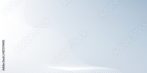Vector abstract wave line pattern and dot line particle on white, gray color background. Modern graphic design. Flowing halftone, gradient curve shape for data futuristic,