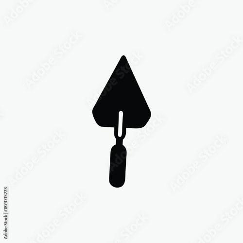 trowel icon silhoutte vector style template