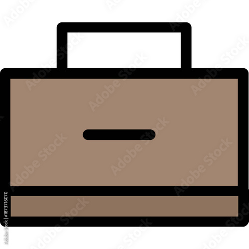 Brown Briefcase Icon