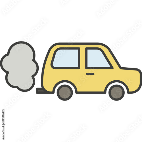 Car Emitting Exhaust Smoke