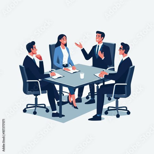 Flat desain bussines