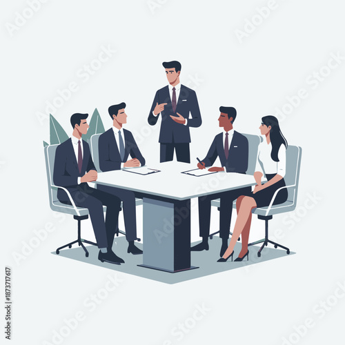 Flat desain bussines