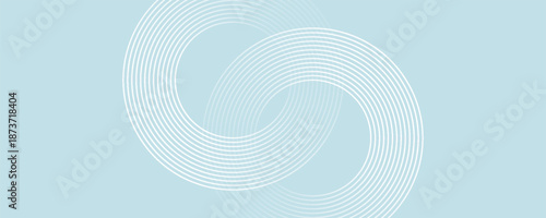 Modern abstract background. Glossy white gradient circle lines. Minimal geometric pattern.vector