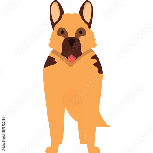 Cartoon German Shepherd Dog