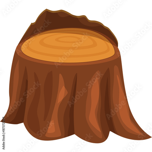 Cartoon Wood Stump