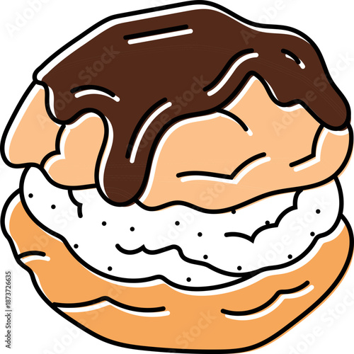 Chocolate Cream Puff